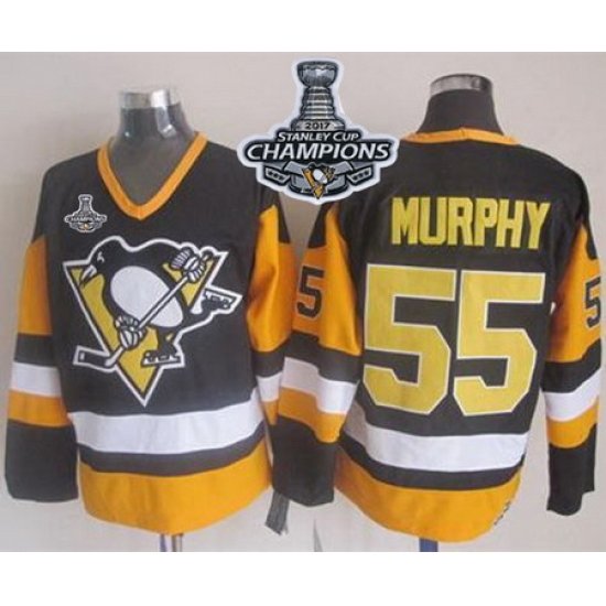 Penguins #55 Larry Murphy Black CCM Throwback 2017 Stanley Cup Finals Champions Stitched NHL Jersey Penguins #55 Larry Murphy Black CCM Throwback 2017 Stanley Cup Finals Champions Stitched NHL Jersey