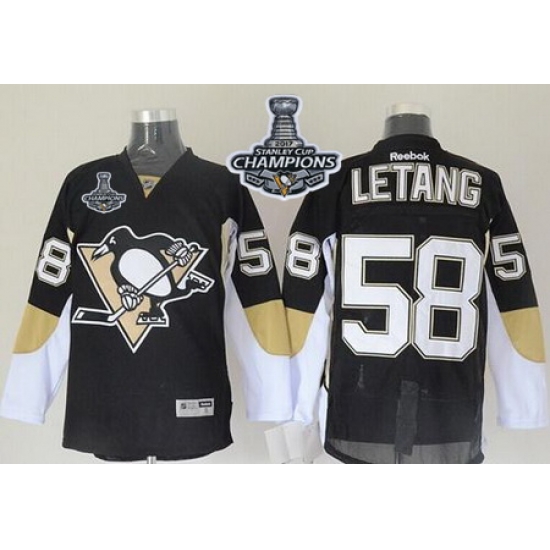 Penguins #58 Kris Letang Black 2017 Stanley Cup Finals Champions Stitched NHL Jersey Penguins #58 Kris Letang Black 2017 Stanley Cup Finals Champions Stitched NHL Jersey
