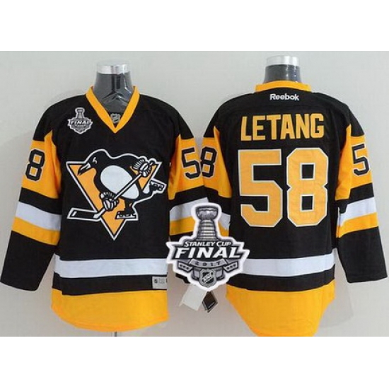 Penguins #58 Kris Letang Black Alternate 2017 Stanley Cup Final Patch Stitched NHL Jersey Penguins #58 Kris Letang Black Alternate 2017 Stanley Cup Final Patch Stitched NHL Jersey