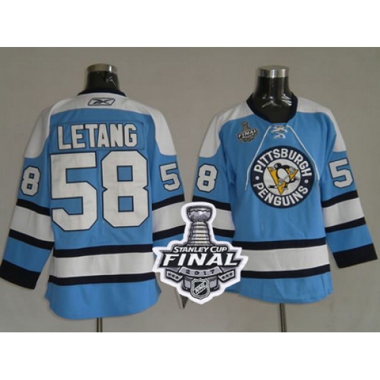 Penguins #58 Kris Letang Blue 2017 Stanley Cup Final Patch Stitched NHL Jersey Penguins #58 Kris Letang Blue 2017 Stanley Cup Final Patch Stitched NHL Jersey