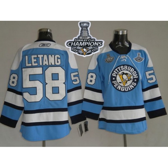 Penguins #58 Kris Letang Blue 2017 Stanley Cup Finals Champions Stitched NHL Jersey Penguins #58 Kris Letang Blue 2017 Stanley Cup Finals Champions Stitched NHL Jersey