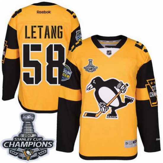 Penguins #58 Kris Letang Gold 2017 Stadium Series Stanley Cup Finals Champions Stitched NHL Jersey Penguins #58 Kris Letang Gold 2017 Stadium Series Stanley Cup Finals Champions Stitched NHL Jersey