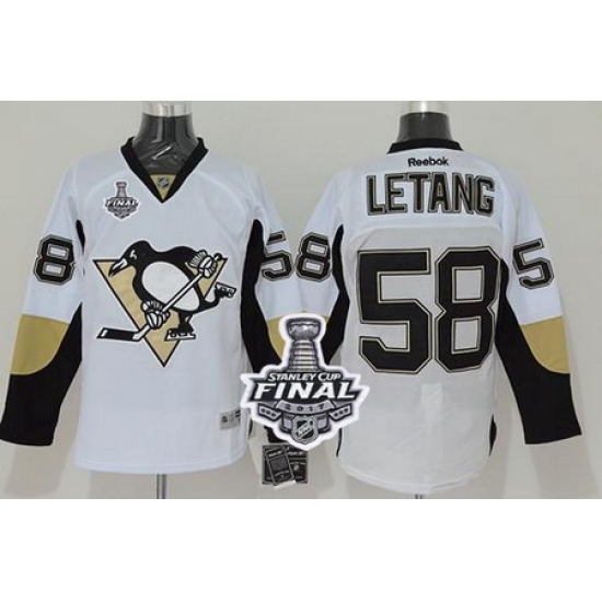 Penguins #58 Kris Letang White 2017 Stanley Cup Final Patch Stitched NHL Jersey Penguins #58 Kris Letang White 2017 Stanley Cup Final Patch Stitched NHL Jersey