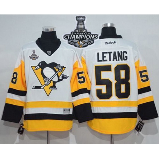 Penguins #58 Kris Letang White New Away 2017 Stanley Cup Finals Champions Stitched NHL Jersey Penguins #58 Kris Letang White New Away 2017 Stanley Cup Finals Champions Stitched NHL Jersey