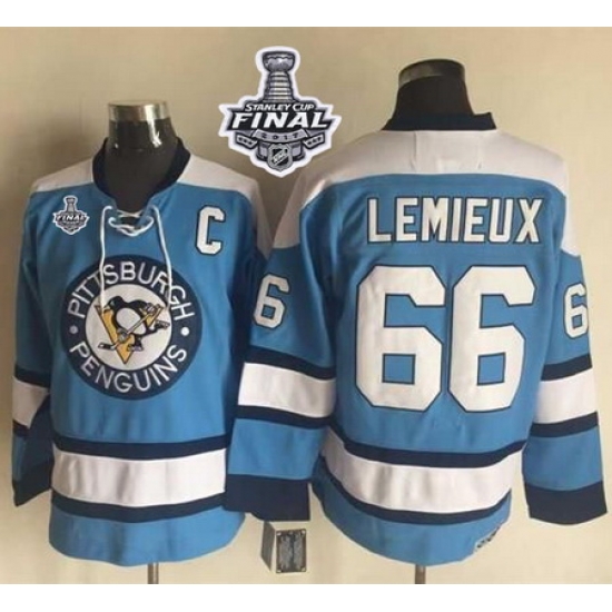 Penguins #66 Mario Lemieux Blue Alternate CCM Throwback 2017 Stanley Cup Final Patch Stitched NHL Jersey Penguins #66 Mario Lemieux Blue Alternate CCM Throwback 2017 Stanley Cup Final Patch Stitched NHL Jersey
