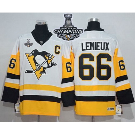 Penguins #66 Mario Lemieux White New Away 2017 Stanley Cup Finals Champions Stitched NHL Jersey Penguins #66 Mario Lemieux White New Away 2017 Stanley Cup Finals Champions Stitched NHL Jersey