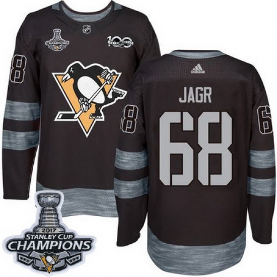 Penguins #68 Jaromir Jagr Black 1917 2017 100th Anniversary Stanley Cup Finals Champions Stitched NHL Jersey Penguins #68 Jaromir Jagr Black 1917 2017 100th Anniversary Stanley Cup Finals Champions Stitched NHL Jersey
