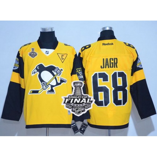 Penguins #68 Jaromir Jagr Gold 2017 Stadium Series Stanley Cup Final Patch Stitched NHL Jersey Penguins #68 Jaromir Jagr Gold 2017 Stadium Series Stanley Cup Final Patch Stitched NHL Jersey