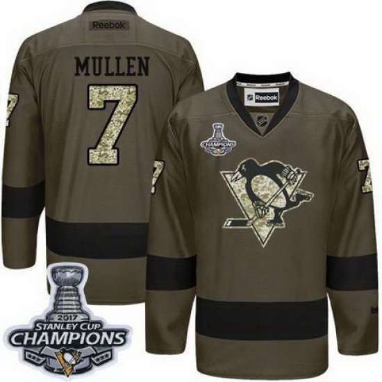 Penguins #7 Joe Mullen Green Salute to Service 2017 Stanley Cup Finals Champions Stitched NHL Jersey Penguins #7 Joe Mullen Green Salute to Service 2017 Stanley Cup Finals Champions Stitched NHL Jersey