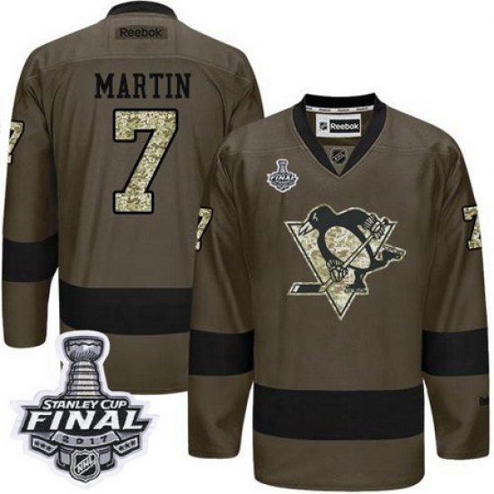 Penguins #7 Paul Martin Green Salute to Service 2017 Stanley Cup Final Patch Stitched NHL Jersey Penguins #7 Paul Martin Green Salute to Service 2017 Stanley Cup Final Patch Stitched NHL Jersey