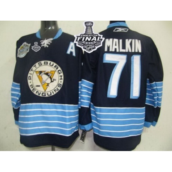 Penguins #71 Evgeni Malkin Dark BLue 2011 Winter Classic Vintage 2017 Stanley Cup Final Patch Stitched NHL Jersey Penguins #71 Evgeni Malkin Dark BLue 2011 Winter Classic Vintage 2017 Stanley Cup Final Patch Stitched NHL Jersey