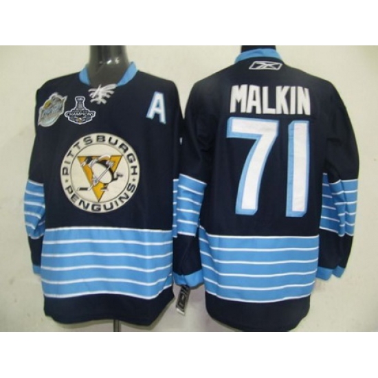 Penguins #71 Evgeni Malkin Dark BLue 2011 Winter Classic Vintage 2017 Stanley Cup Finals Champions Stitched NHL Jersey Penguins #71 Evgeni Malkin Dark BLue 2011 Winter Classic Vintage 2017 Stanley Cup Finals Champions Stitched NHL Jersey