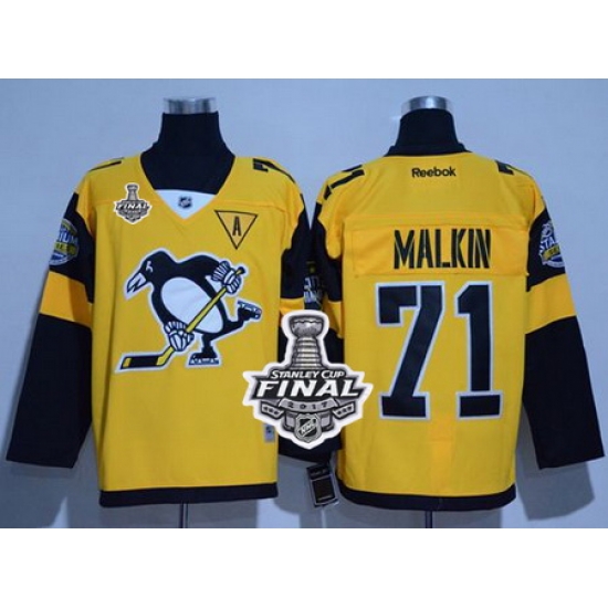 Penguins #71 Evgeni Malkin Gold 2017 Stadium Series Stanley Cup Final Patch Stitched NHL Jersey Penguins #71 Evgeni Malkin Gold 2017 Stadium Series Stanley Cup Final Patch Stitched NHL Jersey