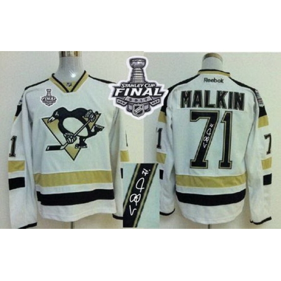Penguins #71 Evgeni Malkin White 2014 Stadium Series Autographed 2017 Stanley Cup Final Patch Stitched NHL Jersey Penguins #71 Evgeni Malkin White 2014 Stadium Series Autographed 2017 Stanley Cup Final Patch Stitched NHL Jersey