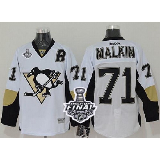 Penguins #71 Evgeni Malkin White 2017 Stanley Cup Final Patch Stitched NHL Jersey Penguins #71 Evgeni Malkin White 2017 Stanley Cup Final Patch Stitched NHL Jersey