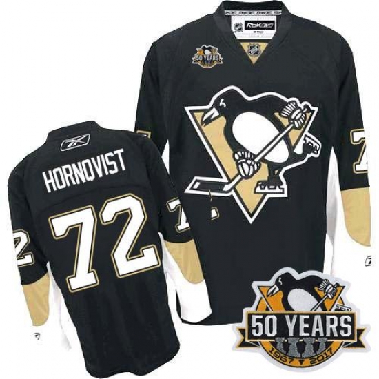 Penguins #72 Patric Hornqvist Black Home 50th Anniversary Stitched NHL Jersey Penguins #72 Patric Hornqvist Black Home 50th Anniversary Stitched NHL Jersey