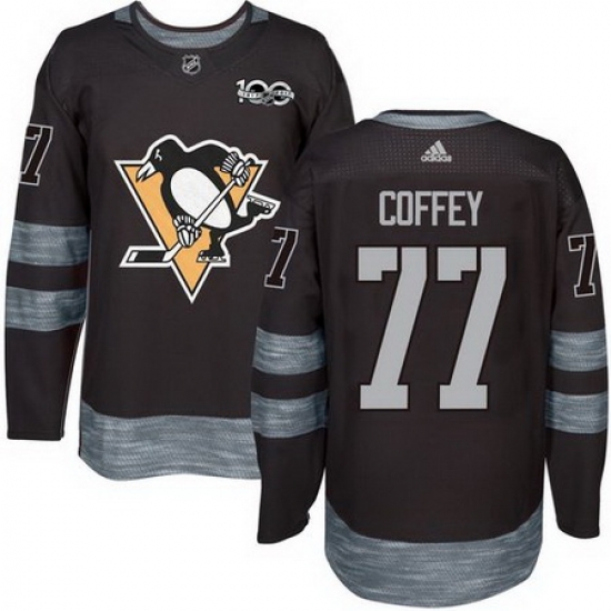Penguins #77 Paul Coffey Black 1917 2017 100th Anniversary Stitched NHL Jersey Penguins #77 Paul Coffey Black 1917 2017 100th Anniversary Stitched NHL Jersey