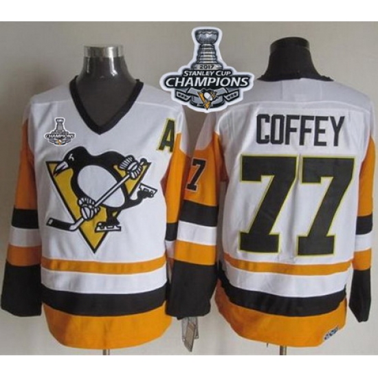 Penguins #77 Paul Coffey White Black CCM Throwback 2017 Stanley Cup Finals Champions Stitched NHL Jersey Penguins #77 Paul Coffey White Black CCM Throwback 2017 Stanley Cup Finals Champions Stitched NHL Jersey