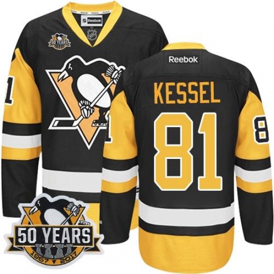 Penguins #81 Phil Kessel Black Alternate 50th Anniversary Stitched NHL Jersey Penguins #81 Phil Kessel Black Alternate 50th Anniversary Stitched NHL Jersey