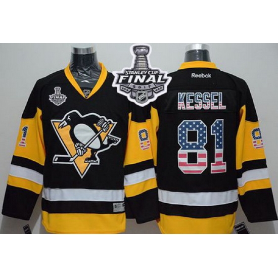 Penguins #81 Phil Kessel Black Alternate USA Flag Fashion 2017 Stanley Cup Final Patch Stitched NHL Jersey Penguins #81 Phil Kessel Black Alternate USA Flag Fashion 2017 Stanley Cup Final Patch Stitched NHL Jersey