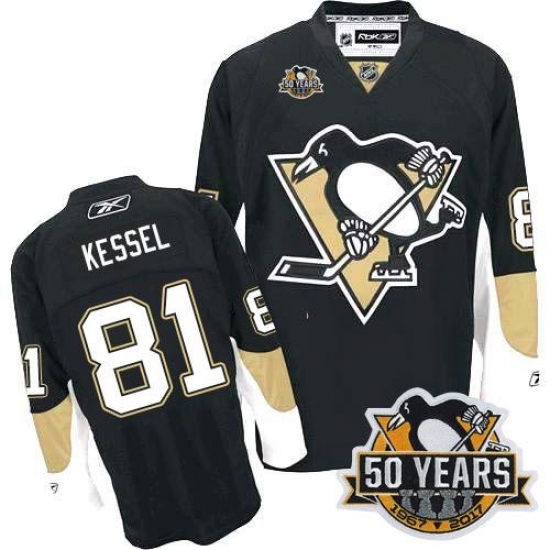 Penguins #81 Phil Kessel Black Home 50th Anniversary Stitched NHL Jersey Penguins #81 Phil Kessel Black Home 50th Anniversary Stitched NHL Jersey