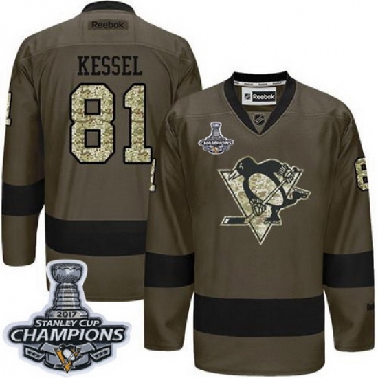 Penguins #81 Phil Kessel Green Salute to Service 2017 Stanley Cup Finals Champions Stitched NHL Jersey Penguins #81 Phil Kessel Green Salute to Service 2017 Stanley Cup Finals Champions Stitched NHL Jersey
