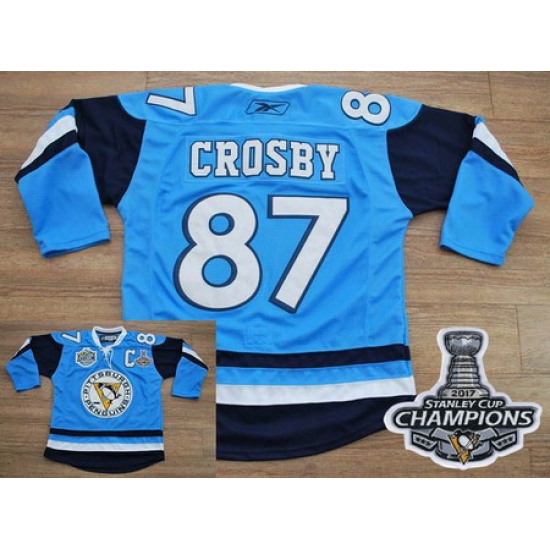 Penguins #87 Sidney Crosby Baby Blue 2011 Winter Classic Vintage 2017 Stanley Cup Finals Champions Stitched NHL Jersey Penguins #87 Sidney Crosby Baby Blue 2011 Winter Classic Vintage 2017 Stanley Cup Finals Champions Stitched NHL Jersey