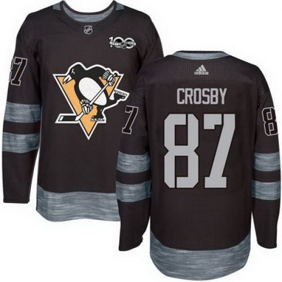 Penguins #87 Sidney Crosby Black 1917 2017 100th Anniversary Stitched NHL Jersey Penguins #87 Sidney Crosby Black 1917 2017 100th Anniversary Stitched NHL Jersey