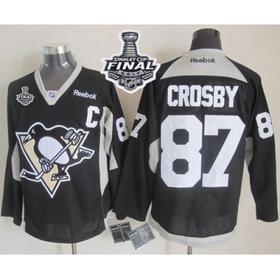 Penguins #87 Sidney Crosby Black Practice 2017 Stanley Cup Final Patch Stitched NHL Jersey Penguins #87 Sidney Crosby Black Practice 2017 Stanley Cup Final Patch Stitched NHL Jersey