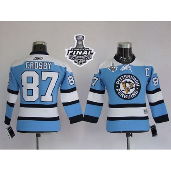 Penguins #87 Sidney Crosby Blue 2017 Stanley Cup Final Patch Stitched NHL Jersey Penguins #87 Sidney Crosby Blue 2017 Stanley Cup Final Patch Stitched NHL Jersey