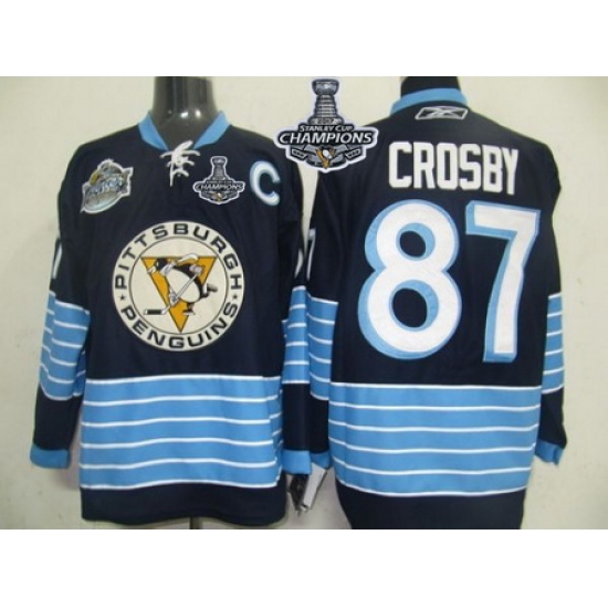 Penguins #87 Sidney Crosby Dark Blue 2011 Winter Classic Vintage 2017 Stanley Cup Finals Champions Stitched NHL Jersey Penguins #87 Sidney Crosby Dark Blue 2011 Winter Classic Vintage 2017 Stanley Cup Finals Champions Stitched NHL Jersey