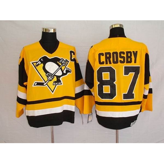 Penguins #87 Sidney Crosby Stitched Yellow Mitchell 26Ness NHL Jersey Penguins #87 Sidney Crosby Stitched Yellow Mitchell 26Ness NHL Jersey