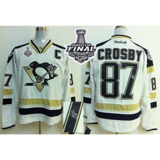 Penguins #87 Sidney Crosby White 2014 Stadium Series Autographed 2017 Stanley Cup Final Patch Stitched NHL Jersey Penguins #87 Sidney Crosby White 2014 Stadium Series Autographed 2017 Stanley Cup Final Patch Stitched NHL Jersey