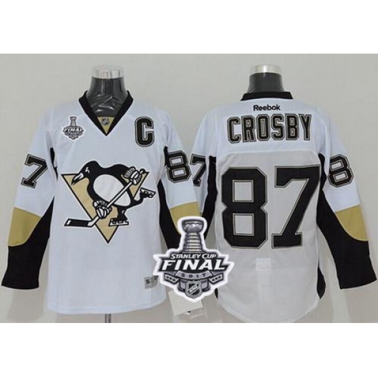 Penguins #87 Sidney Crosby White 2017 Stanley Cup Final Patch Stitched NHL Jersey Penguins #87 Sidney Crosby White 2017 Stanley Cup Final Patch Stitched NHL Jersey