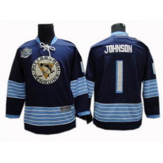Pittsburgh Penguins 1 Brent Johnson 2011 Winter Classic Jersey Dark Blue Pittsburgh Penguins 1 Brent Johnson 2011 Winter Classic Jersey Dark Blue