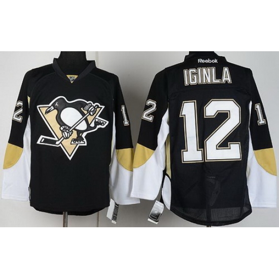 Pittsburgh Penguins 12 Jarome Iginla Black NHL Jersey Pittsburgh Penguins 12 Jarome Iginla Black NHL Jersey
