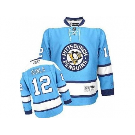 Pittsburgh Penguins 12 Jarome Iginla Blue NHL Jersey Pittsburgh Penguins 12 Jarome Iginla Blue NHL Jersey