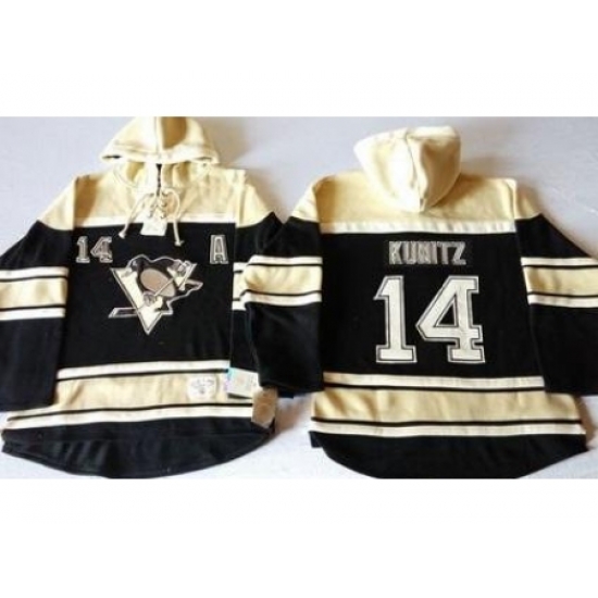 Pittsburgh Penguins #14 Chris Kunitz Black Sawyer Hooded Sweatshirt Stitched NHL Jersey Pittsburgh Penguins #14 Chris Kunitz Black Sawyer Hooded Sweatshirt Stitched NHL Jersey