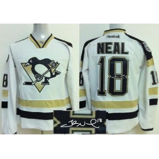 Pittsburgh Penguins 18 James Neal White 2014 Stadium Series Signed Jerseys Pittsburgh Penguins 18 James Neal White 2014 Stadium Series Signed Jerseys