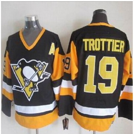 Pittsburgh Penguins #19 Bryan Trottier Black CCM Throwback Stitched NHL Jersey Pittsburgh Penguins #19 Bryan Trottier Black CCM Throwback Stitched NHL Jersey