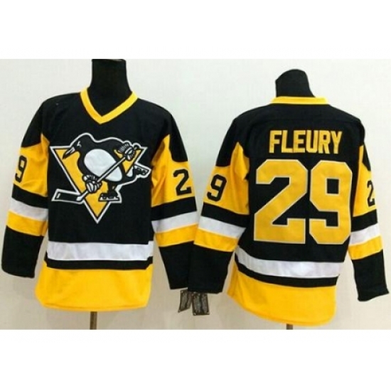 Pittsburgh Penguins #29 Andre Fleury Black Alternate Stitched NHL Jersey Pittsburgh Penguins #29 Andre Fleury Black Alternate Stitched NHL Jersey