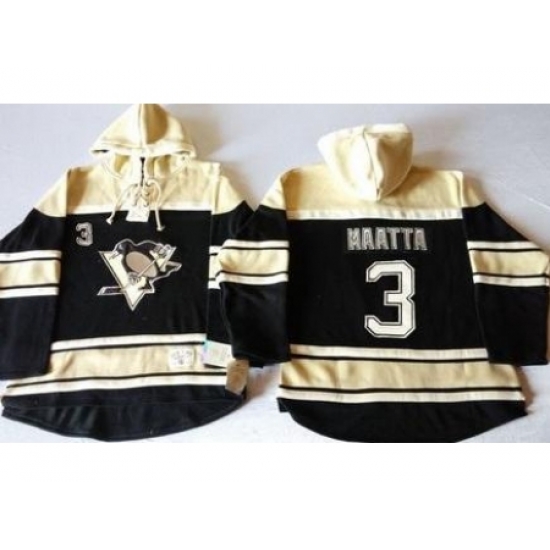 Pittsburgh Penguins #3 Olli Maatta Black Sawyer Hooded Sweatshirt Stitched NHL Jersey Pittsburgh Penguins #3 Olli Maatta Black Sawyer Hooded Sweatshirt Stitched NHL Jersey