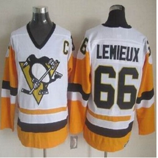Pittsburgh Penguins #66 Mario Lemieux White Black CCM Throwback Stitched NHL Jersey Pittsburgh Penguins #66 Mario Lemieux White Black CCM Throwback Stitched NHL Jersey