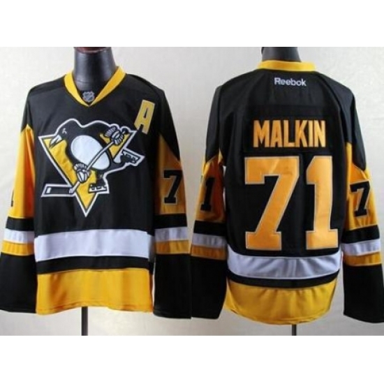 Pittsburgh Penguins #71 Evgeni Malkin Black Alternate Stitched NHL Jersey Pittsburgh Penguins #71 Evgeni Malkin Black Alternate Stitched NHL Jersey