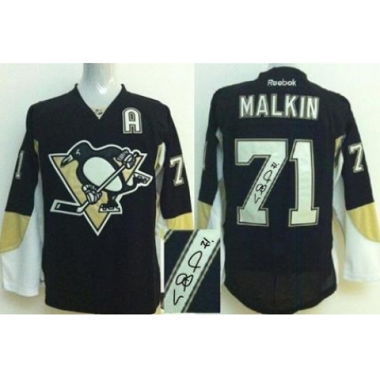 Pittsburgh Penguins 71 Evgeni Malkin Black Signed Jerseys Pittsburgh Penguins 71 Evgeni Malkin Black Signed Jerseys