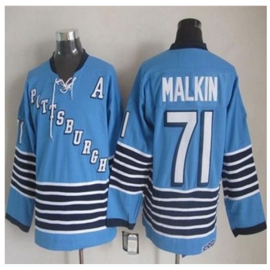 Pittsburgh Penguins #71 Evgeni Malkin Light Blue CCM Throwback Stitched NHL Jersey Pittsburgh Penguins #71 Evgeni Malkin Light Blue CCM Throwback Stitched NHL Jersey