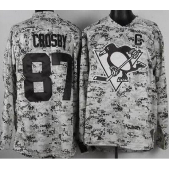 Pittsburgh Penguins 87 Sidney Crosby White Camo NHL Jersey Pittsburgh Penguins 87 Sidney Crosby White Camo NHL Jersey