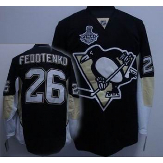 RBK Pittsburgh Penguins #26 FEDOTENKO BLACK STANLEY CUP Jersey RBK Pittsburgh Penguins #26 FEDOTENKO BLACK STANLEY CUP Jersey