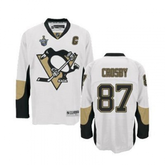 RBK Pittsburgh Penguins SIDNEY CROSBY STANLEY CUP #87 Hockey Jersey white RBK Pittsburgh Penguins SIDNEY CROSBY STANLEY CUP #87 Hockey Jersey white
