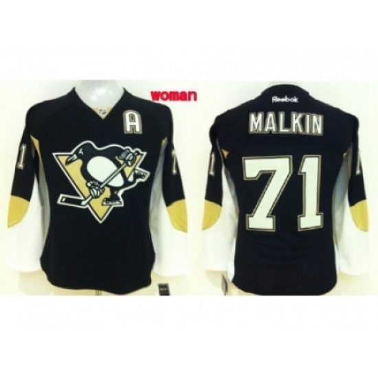 Women NHL Pittsburgh Penguins #71 Evgeni Malkin black jerseys Women NHL Pittsburgh Penguins #71 Evgeni Malkin black jerseys